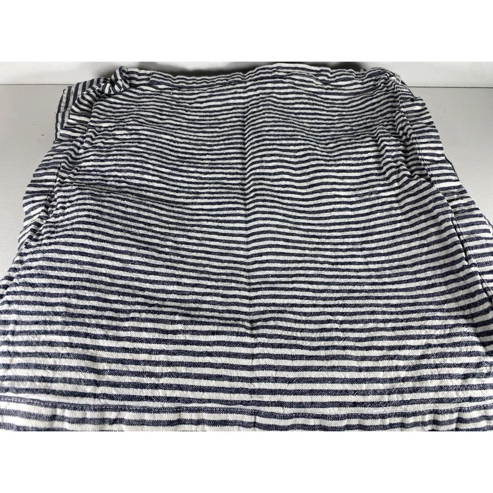 Pottery Barn Wheaton Striped Linen Cotton Napkins Set of 8. EUC. Classy.